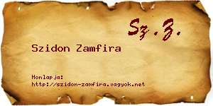 Szidon Zamfira névjegykártya